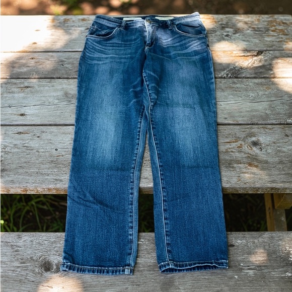 Anthropologie Pilcro And The Letterpress EM blue jean Boyfriend cotton denim 8 - Picture 3 of 16